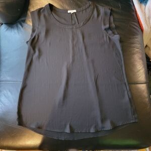 Pleione Top Womens Medium Black Sleeveless Scoop Neck Blouse